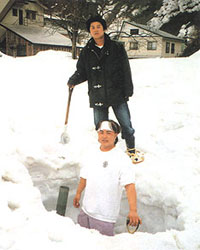 Answer to Question They were digging to stick a pipe into a bottom drain, of the pond, to preserve the thawing water.